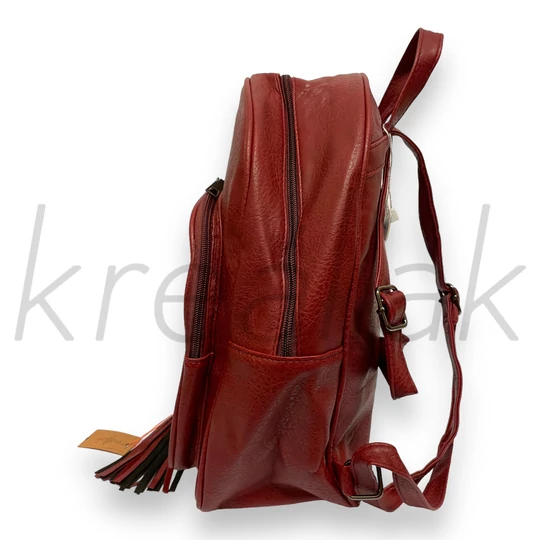 Bordó ráncolt elejű hátitáska
