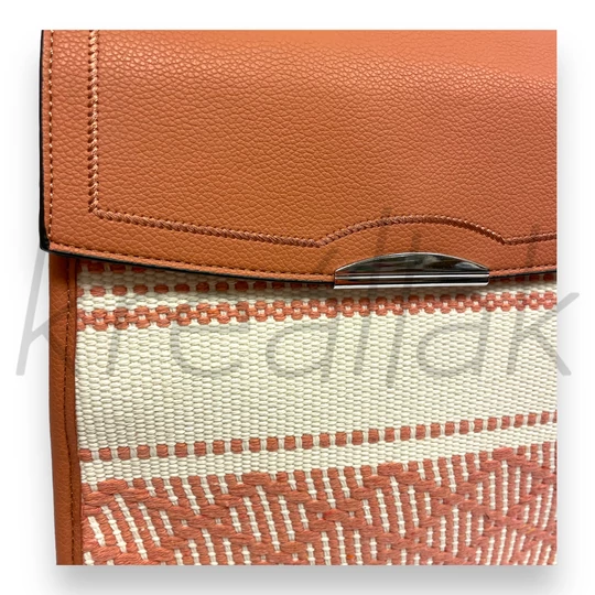 Rózsaszín szőtt elejű hátizsák