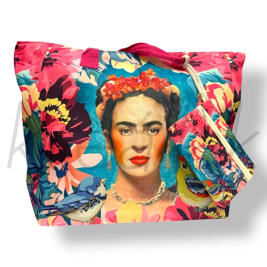 Pink Frida Khalo strandtáska 