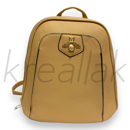 Hátitáska - Bézs méhecskés hátitáska