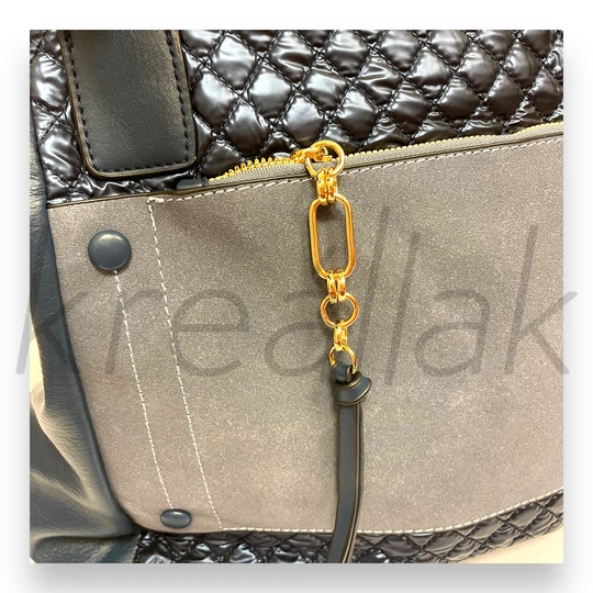 Kék steppelt nagy táska