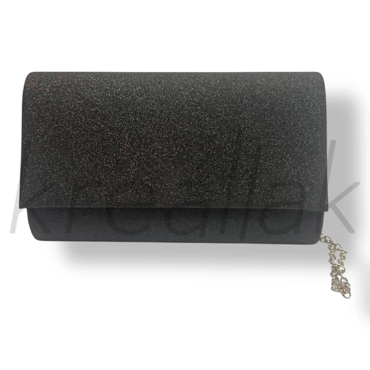 Csillogó fekete válltáska