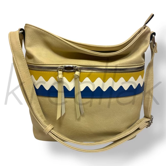 Sárga mintás válltáska