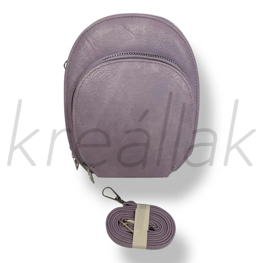 Lila ovális válltáska