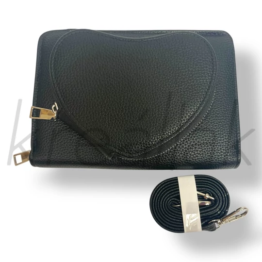 Fekete szív válltáska