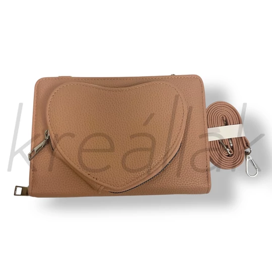 Rózsaszín szív válltáska