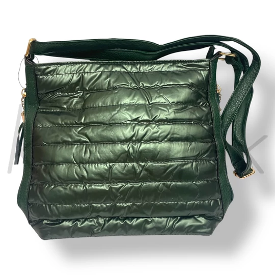 Zöld steppelt válltáska