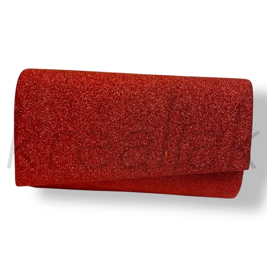 Piros csillámos táska 