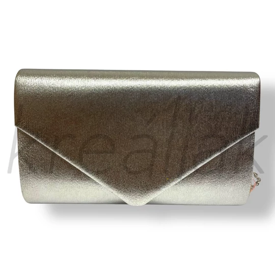 Ezüst fényes alkalmi táska