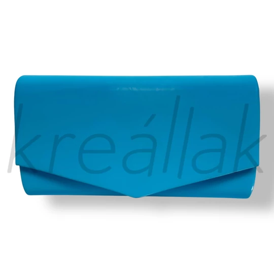 Türkízkék lakk táska