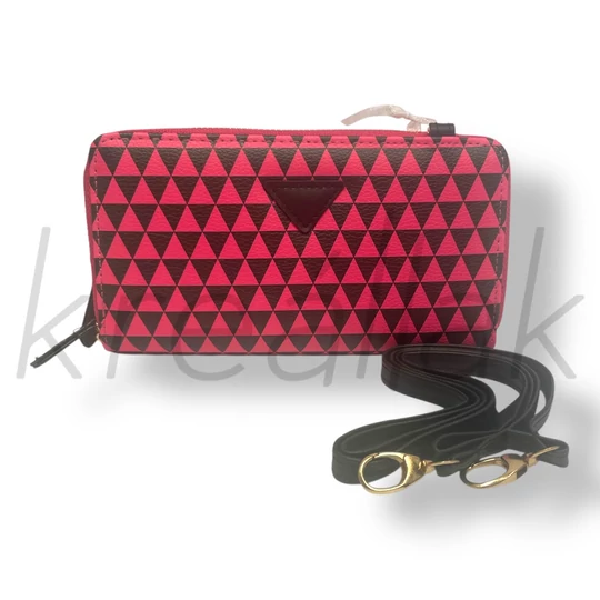 Pink mintás telefontartó 