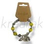 Citromsárga charm karkötő