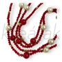 Piros gyöngyös nyaklánc