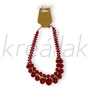 Nyaklánc - Piros nagy gyöngyös nyaklánc
